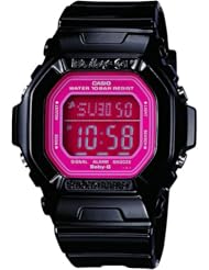 Casio Womens BG5601-1DR Baby-G Square Luminous Color Black Digital Watch