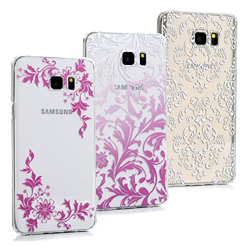 Samsung Galaxy Note 5 Case,MOLLYCOOCLE? 3 PS Color Clear Flower Pattern Design PC Hard Plastic Back Shell Cover Clear Phone Back Skin for Samsung Galaxy Note 5