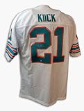 Jim Kiick Autographed Miami Dolphins White Throwback Jersey with 17-0 Inscription