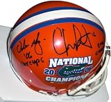 Urban Meyer and Chris Leak Florida Gators Dual Autographed National Championship Logo Mini Helmet with 2006 CHAMPS! and 06 NAT CHAMPS Inscriptions