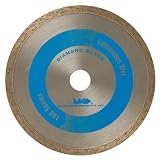 MK Diamond 158278 4-1/2-Inch Wet Cutting Continuous Rim Saw Blade with 5/8-Inch Arbor for Tile