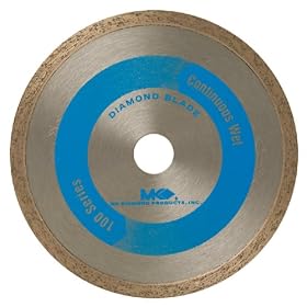 MK Diamond 158278 4-1/2-Inch Wet Cutting Continuous Rim Saw Blade with 5/8-Inch Arbor for Tile