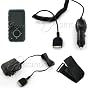 Black Silicone Skin Case Cover + Sport Exercise Armband + Car Auto Charger + Home/Wall/Travel For Sandisk Sansa E250 E260 E270 E280 E260r Rhapsody E280r Rhapsody Sold By TopDeals888