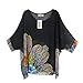 Romwe Women's Half Sleeve V-Neck Striped T-Shirt Tops (M, White)