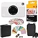 Kodak Printomatic Instant Camera (Grey) Gift Bundle + Zink Paper (20 Sheets) + Case + 100 Sticker Border Frames + Hanging Frames + Album