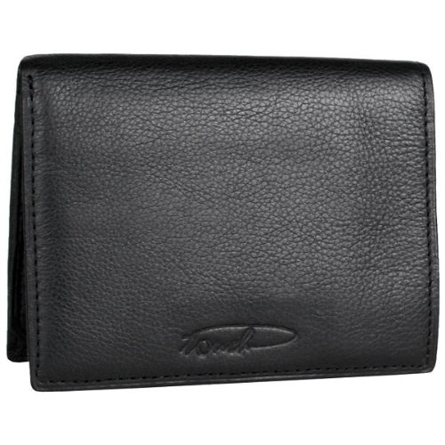 Herren Leder Ausweiss Etui Brieftasche Portemonnaie Schwarz