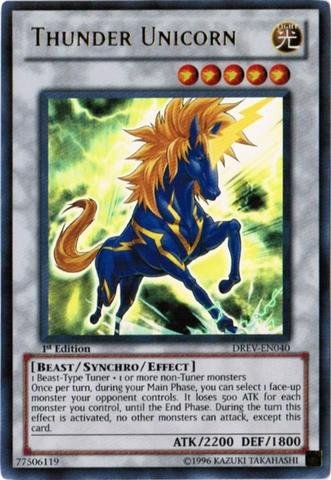 Yu-Gi-Oh! - Thunder Unicorn (DREV-EN040) - Duelist Revolution - 1st Edition - Ultra Rare