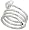 Sterling Silver Spiral Hand Made Snake, Wire Wrap Ring, w/ Heart-Shape Head, 1 (25mm) wide, size 6