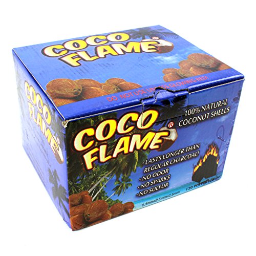 Coco Flame Shisha Nara Coal 100% Natural Coconut Shell Hookah Charcoal 2x120 Pack 240 Pieces Total