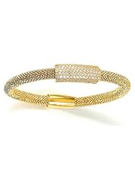 Sterling Silver & Cz Yl Bangle