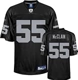 Rolando McClain Jersey: Reebok Black #55 Oakland Raiders Replica Jersey