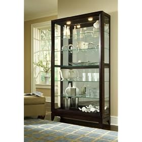 Pulaski Choc Cherry 2-way Sliding Door Curio 20661 by Pulaski Furniture