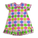 Sara's Prints - Girls Short Sleeve Nightgown, Pink, Multi