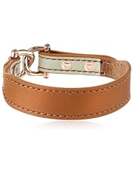 Fossil D-Link Leather Rose Gold Bracelet