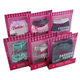 Barbie Fashion Fever - Pack With 6 Barbie Doll Bottom Outfits
