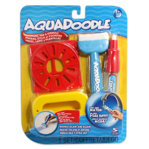 Aquadoodle Brush, pen, and stencils with bonus spill-proof cup