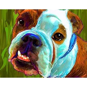 Bulldog Art Print on Canvas