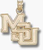 Mississippi State Bulldogs MSU 5/8 Pendant - 14KT Gold Jewelry
