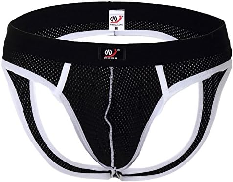 Men's Breathe Holes G-String Underwears Black Small CL705KK