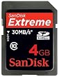 SanDisk 4GB Extreme - SDHC Class 10 High Performance memory card (SDSDX3-004G-P31, Retail Packaging) - NEW 30MB/s version