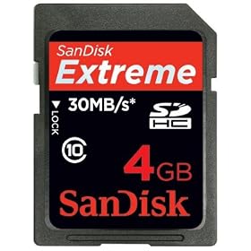 51AH2x2Cv9L. SL500 AA280  SanDisk 4GB Extreme   SDHC Class 10 High Performance memory card    NEW 30MB/s version