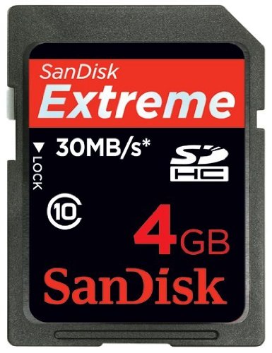 SanDisk Extreme III 4GB - Class 10 High Performance SDHC Memory Card (SDSDX3-004G-P31, Retail Package) - NEW 30MB / s version