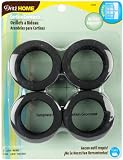 Dritz 1-9/16-Inch Inner Diameter Curtain Grommets, 8-Pack, Matte Black