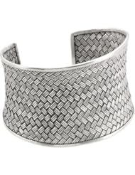 Sterling Silver Fashion Cuff Bracelet by US Gems