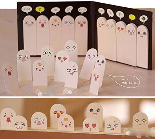 1 pack of 200 Pages Kawaii Unique Scrapbooking Ten Fingers Sticker Bookmark Tab Flags Memo Book Marker Sticky Notes