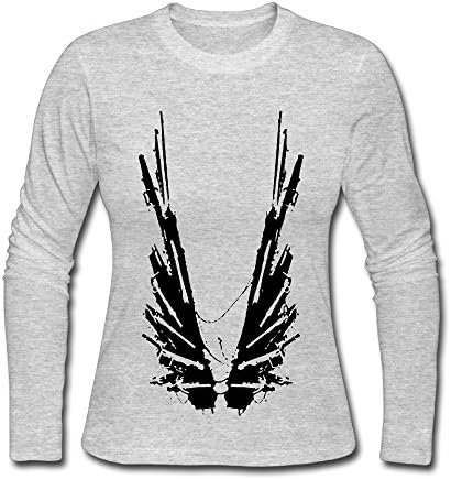 Wing Store569 Womens Long Sleeve Slim Fit Wing Tshirt Nice Funniest