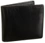 Leatherbay Double Fold Leather Wallet With Pocket,Black,one size