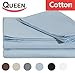 Utopia Bedding Queen 4pc Bed Sheet Set 100% Cotton - Light Blue