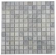 1x1 Arbescato Bianco Carrara Marble Polished Mosaic Tiles for Backsplash, Shower Walls, Bathroom Floors