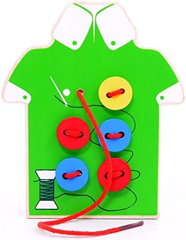 Formula® Little Fashion Designer Wooden String Clasp Threading Button Up Board Games Hand- eye coordination Educational Toy for Baby Kids Children
