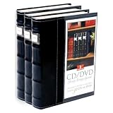 HandStands 11307PACK3 Bellagio-Italia CD-DVD-Blu-Ray Binder Storage System- 3 Pack Black