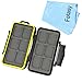 Fotasy MCSD Professional Rubber Sealed and Waterproof Memory Card Case for 12 SD/SDHC Cards with Premier Cleaning Cloth (Black)