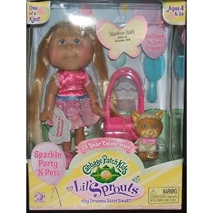 Cabbage Patch Kids Lil' Sprouts Sparkle Party N' Pets Kitty by