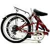 トップワン 20インチ折り畳み自転車(シマノ製6段変速ギア付) レッド 20インチ FL20RD