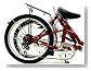 トップワン 20インチ折り畳み自転車(シマノ製6段変速ギア付) レッド 20インチ FL20RD