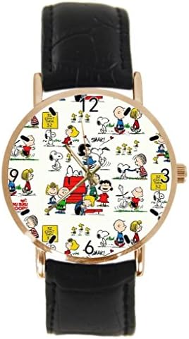 Ajaja Peanuts Snoopy Custom Design Fashion Stainless Steel Gold Watch Men And Women - The Best Gift