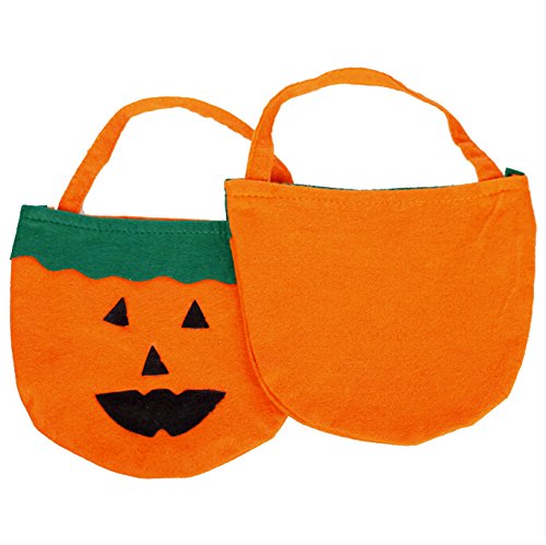 Halloween Costumes Nonwovens Pumpkin Candy Goody Bag for Kids (Pumpkin 2)