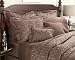 Pinzon Labyrinth Egyptian Cotton Jacquard Full/Queen Duvet Cover, Chocolate/Grey