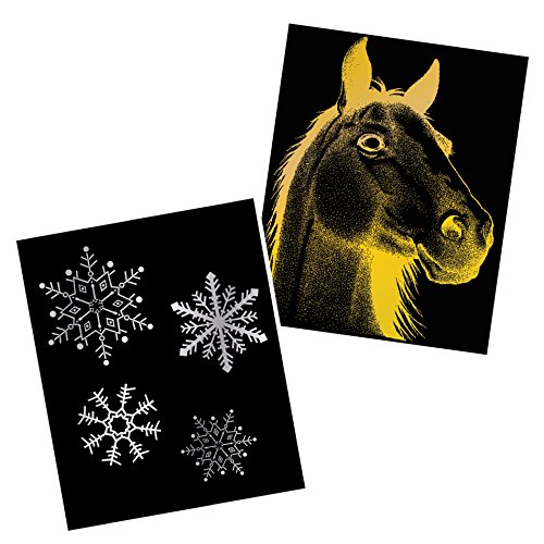 Mind Sparks "Now You See It Etch Drawing Paper (50 Sheet), Gold/Silver