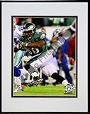 Brian Westbrook 2008 Action Double Matted 8 x 10 Photograph in Black Anodized Aluminum Frame
