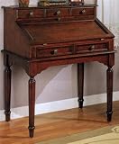Cherry Finish Secretary Desk Antique Brass Hardware New