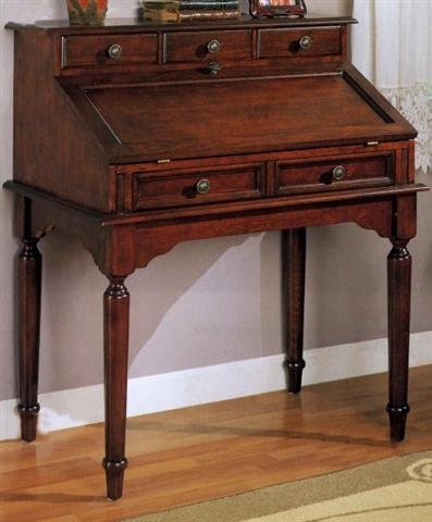 Beautiful Wood Secretary Office Desk Table w/Storage Drawers
