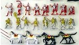 Roman SPQR Warriors Figure Playset (16 Warriors w/Shields, 4 Horses & Weapons) (Bagged) 1/32 BMCIMAGE