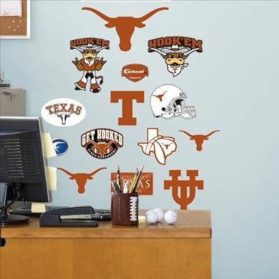 Texas Longhorns Team Logo Assortment Fathead Jr. Wall Decal
