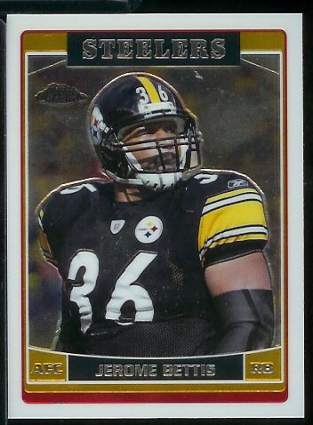 2006 Topps Chrome Jerome Bettis Pittsburgh Steelers Football Card #43 - Mint Condition - Shipped In Protective ScrewDown Case !