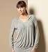 Info/Buy Long Sleeve Ruched Front Hooded Lounge Top